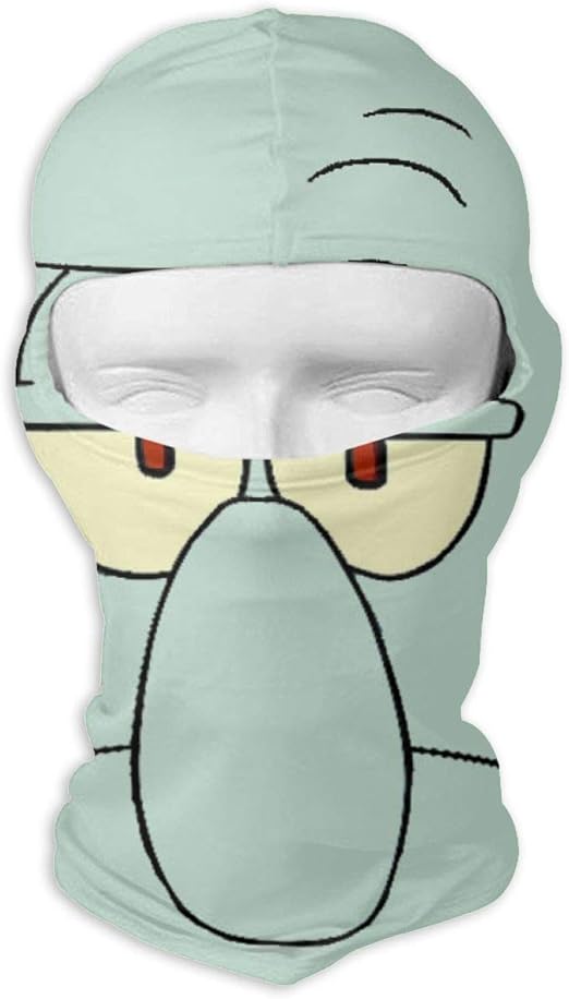 Download Squid Ward Funny Face Balaclava Windproof Face Mask For Spring Summer Autumn Thin Mask White At Amazon Men S Clothing Store PSD Mockup Templates