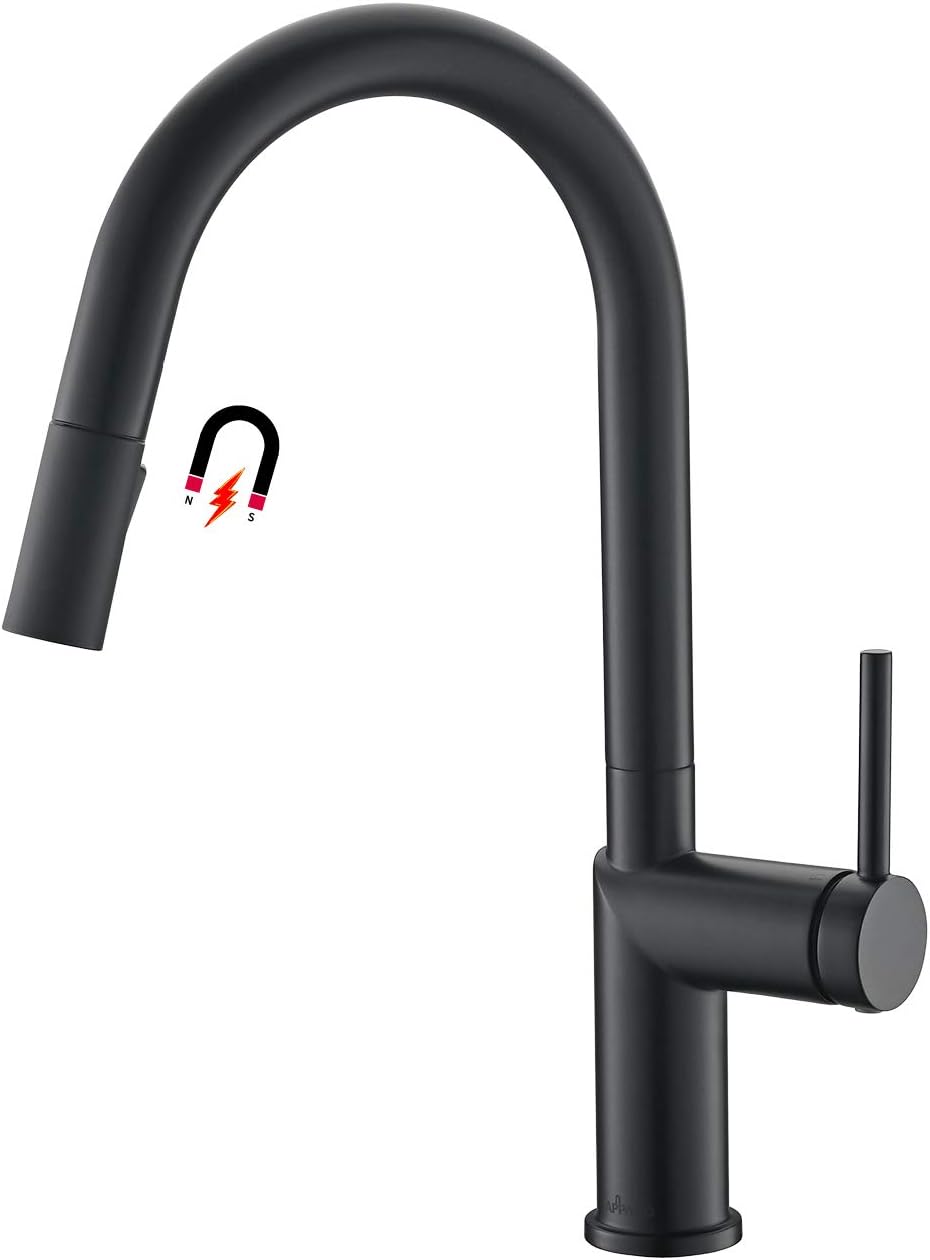 Wasserhahn Küche 360° Drehbar, APPASO Ausziehbar Küchenarmatur mit Hohe