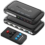 Fosmon 4-Port 4Kx2K HDMI Switch with PIP & Remote Control [Enhanced Stability PC Board], 4K@30Hz 3D 1080p UHD 10.2Gbps ARC HDMI Switcher Splitter for Apple TV, Fire Stick, HDTV, PS4, Xbox, PC & More