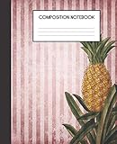 Composition Notebook: Tropical Ephemera Pattern Floral Summer College Ruled Notebook Lined School Journal
