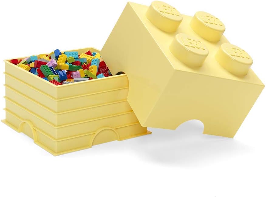yellow lego storage box