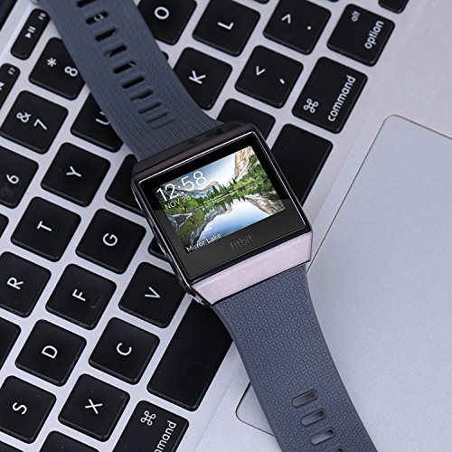 For Fitbit Ionic Case, AISITIN Soft TPU Protector for Fitbit Ionic Accessories Rugged Protective Frame Shockproof electroplating protector Cover Shell For Ionic Smart Watch(black)