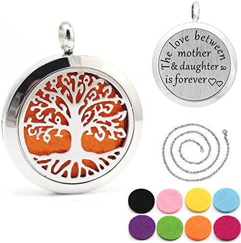 Kissreason Stainless Steel Aroma Aromatherapy Essential Oil Diffuser Necklace