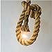 Borang Double Heads Retro Rope Lights Loft Vintage Lamp Bedroom Dining Room Pendant Hand Knitted Hemp Rope 200 cm