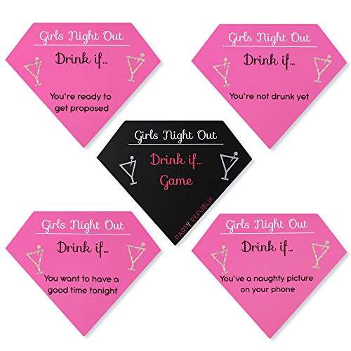 Drink If Bachelorette Party Game  30 count - Naughty Bachelorette Party Decorations - Great for Girls Weekend Gift or Bachelorette Gift - Best Adult Drinking Game for Girls Night Out or Ladies Night