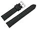 18mm Replacement Watch Band - Nylon Canvas w/ leather lining - Black Watch Strap