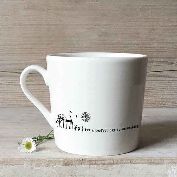 East of India | Porcelaine Mug | Wobbly Mug-It’s a Perfect Day to do Nothing