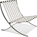 ArtisDecor Premium Lounge Chair Made with Top Grain Italian Leather - White