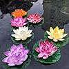 4-Pcs-Solar-Water-Feature-Artificial-Lotus-Floating-Pond-Planter-Realistic-Water-Lily-Fountain-Waterproof-Landscape-Plants-Decoration-18cm-As-Shown-1 4 Pcs Water Feature Artificial Lotus Floating Pond Planter Realistic Water Lily Fountain Waterproof Landscape Plants…