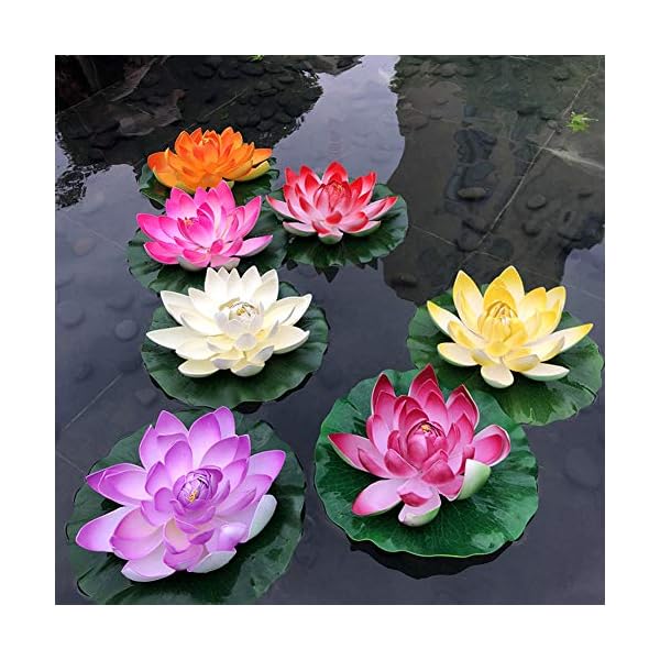 4-Pcs-Solar-Water-Feature-Artificial-Lotus-Floating-Pond-Planter-Realistic-Water-Lily-Fountain-Waterproof-Landscape-Plants-Decoration-18cm-As-Shown-1 4 Pcs Water Feature Artificial Lotus Floating Pond Planter Realistic Water Lily Fountain Waterproof Landscape Plants…