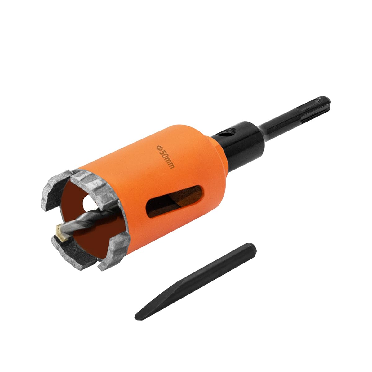 Meccion Diamond Core Drill Bit with Guide Bit and SDS Plus Adapter, Premium Diamond Hole Saw for Concrete Masonry Brick Wall Stone Granite (50mm)