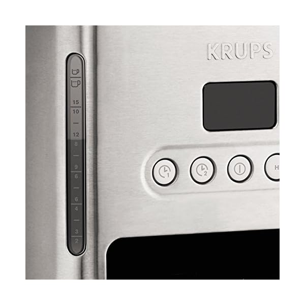 Krups KM442D Premium Filter-Kaffeemaschine | 10-15 Tassen | 1,000 Watt |programmierbar | Warmhaltefunktion | edelstahl… – Bild 5