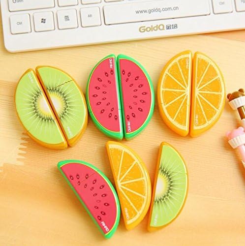 Correcting Tapes Fruit 3pcs/lot 5mm(W)3m(L) Plastic Tape Safe And Healty For Human Body Environment Accessories School Office