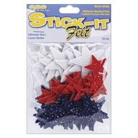 The New Image Group Stick It Felt Glimmer Shapes-Stars 54/Pkg