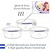 Glass Meal Prep 2 Compartment Round Containers with Vented Lids Gift Set (3 Pack) Dishwasher Freezer Microwave Oven Safe - BPA Free Food Storage Solution!