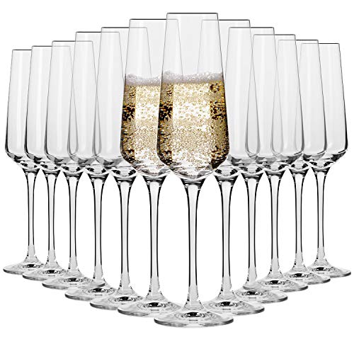 Krosno Flute Cristal de Champagne Verre | Lot de 12 | 180 ML | Collection Avant-Garde | Parfait la Maison, Les…
