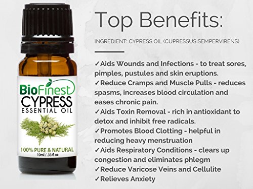 image for BioFinest Cypress Oil - 100% Pure Cypress Essential Oil - Premium Orga
