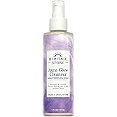 Heritage Store Aura Glow Facial Cleanser, Brightening Wash for a Fresh Glow, All Skin Types, Revitalizing Gel Cleanser Exfoliates & Smooths with Glycolic Acid, Niacinamide & Clear Quartz, Vegan, 6oz