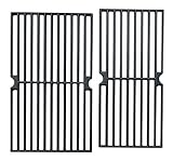 Hongso PCG222 Cast Iron Cooking Grid Replacement For Brinkmann 810-3820-S, 810-3821-S, Dyna-Glo DGP350NP And Master Forge MFA350CNP Gas Grill Models, Set Of 2