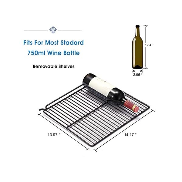 Tavata-Wine-Cooler-Freestanding-Single-Zone-Fridge-and-Cellar-Chiller-Quiet-Wine-Refrigerator-with-UV-Protection-Glass-DoorCompressor-Refrigeration-for-Counter-Top-26-Bottles