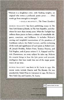 Derek walcott what the twilight says pdf picture