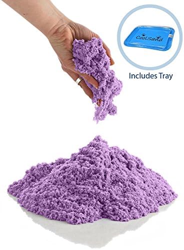 CoolSand Premium Grape Purple 5 Pound Refill Pack - Including: 5 Pounds Moldable Indoor Play Sand, Storage Bucket and Inflatable Sandbox