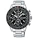 Seiko Men's SSC009 Solar Chronograph Silver Dial Flight Watch