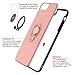 iPhone 8 Plus Case, iPhone 7 Plus Case with Ring Holder Kickstand, 360°Adjustable Ring Grip Stand Work with Magnetic Car Mount Anti-Fingerprint Slim Cover for Apple iPhone 8P 5.5 inch - Pink