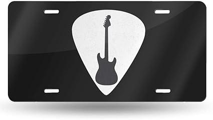 amazon com klq guitar pick with guitar silhouette license plate front license sign car tag sports outdoors klq guitar pick with guitar silhouette license plate front license sign car tag