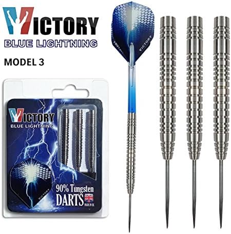 Blue Lightning Model 3 (M3) 90% Tungsten Steel Tip Darts by Victory Darts