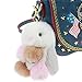 KUMEED Rex Rabbit Bunny Keychain Easter Rabbit Fur Fluffy Cute Pom Pom Key Ring Pendant Key Chains for Women Girl Bag Handbag Car Decoration Multicolor