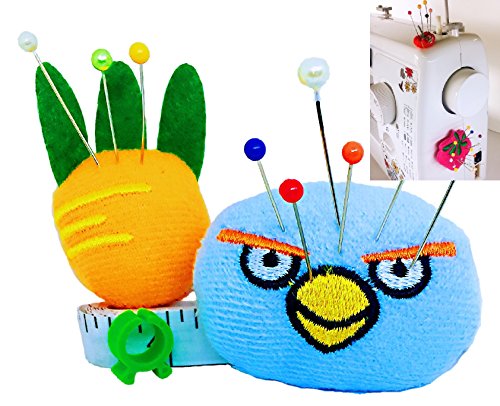 Pincushion for Sewing Machine Pin Holder 2pcs Needle Storage Organizer DIY Craft Birds
