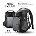 Ghostek NRGsolar Series 40L Eco Computer Laptop Messenger Backpack Book Bag + 16,000mAh Battery Power Bank with 5 USB Ports | Water Resistant | 8.8-Watt Solar Panel | Laptops Up To 15.6" (Black)