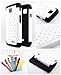 Thousand Eight(TM) For LG Optimus L70 Diamond Studded Silicone Rubber Skin Hard Case + [FREE LCD Screen Protector Shield(Ultra Clear)+Touch Screen Stylus] (Diamond white)