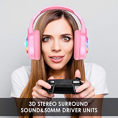Nivava Gaming Headset for PS4, Xbox One, PC Headphones with Microphone LED Light Mic for Nintendo Sw - //coolthings.us
