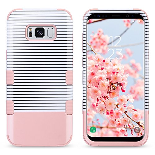image for Galaxy S8 Case, ULAK 3 in 1 Shield Anti-slip Shock Absorbing Protectiv