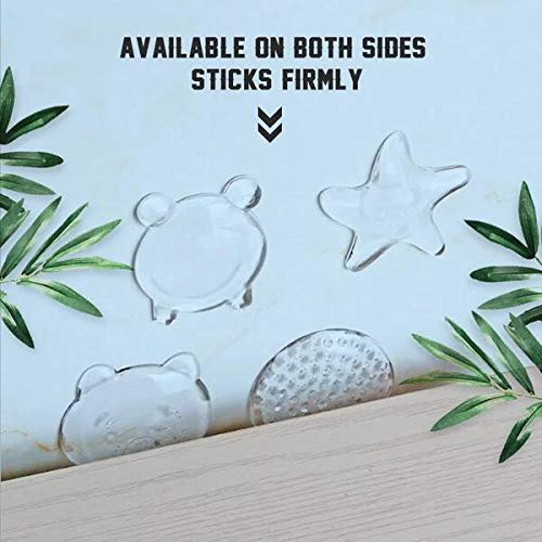 TTbuy Transparent Door Handle PU Crash Pad - Door Stopper Wall Protector - Clear, Quiet, Shock Absorbent Gel - Adhesive Bumper Protector, Wall Shield & Silencer for Door Handle (1 pcs, Starfish) - Thumbnail 6