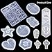 LET'S RESIN 11Pcs Resin Casting Molds with 20pcs Bead Chains, Big Size Resin Pendant Molds, Silicone Molds for Epoxy Resin, Plaster, Soy wax, etc