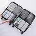 Evatex Packing Cubes - 8 Set Travel Packing Cubes, with Waterproof Shoe Bag, cosmetic bag, diaper bag, Laundry Bag (Grey) (Grey)