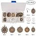 SUNNYCLUE 1 Box 72Pcs DIY 12 Pairs 6 Style Dangle Cabochon Earrings Making Starter Kits Include Earring Wire Hooks, Cabochon Settings, Round Oval Glass Dome Tiles, Antique Bronze