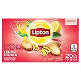 Lipton Herbal Tea Bags, Lemon Ginger, 20 Count