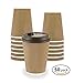 MyHomeIdeas Hot Insulated Paper Cups with Lids For Coffee Tea Espresso Latte - Ripple Insulated Eco Friendly Unspillable Sturdy Construction | Disposable Craft Large Reusable | 12 Oz / 50 Count