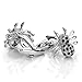 INBLUE Men's 2 PCS Rhodium Plated Cufflinks CZ Silver Tone Black Spider Shirt Wedding Business 1 Pair Set