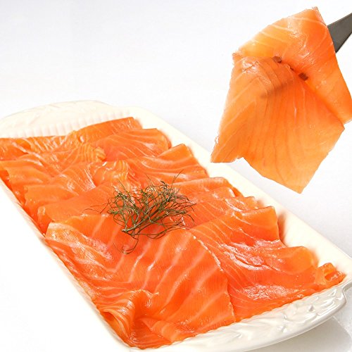 Wild Caught Smoked Sockeye Salmon Lox Cold Smoked Nova Pacific Canadian Fish Sliced (1 Lbs (2 x 1/2 Lbs)) - Thumbnail 4