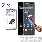 2x For Doogee X5 Premium Ballistic Tempered Glass Screen Protector Hardness,Curved Edge,Anti-Scratch,Bubble Free,Retail Package [2 Pack] 2X (For Doogee X5)