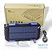 Soluser 25000mAh Portale Solar Power Bank Shockproof/Dustproof 2.1A USB Output Battery Bank, Outdoor Solar Charger Phone External Battery Chargers with Strong LED Light for cellphones