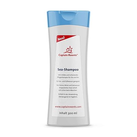 Captain Reents Salzwasser Shampoo Seife | 300ml Outdoor Seife mit Aloe Vera | Biologisch abbaubares Shampoo | Ideale Campinga