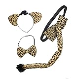 Lux Accessories Halloween Cheetah Black and Brown Spots Costume Set (3PCS)