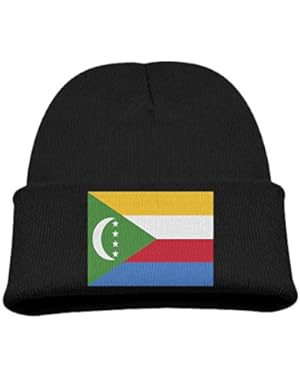 Comoros Flag Kid's Hats Winter Funny Soft Knit Beanie Cap children Unisex