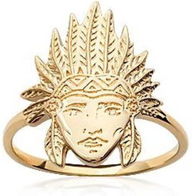 Fashion Jewellery Gold Plated Indian Head Ring for Women. Amazon.co